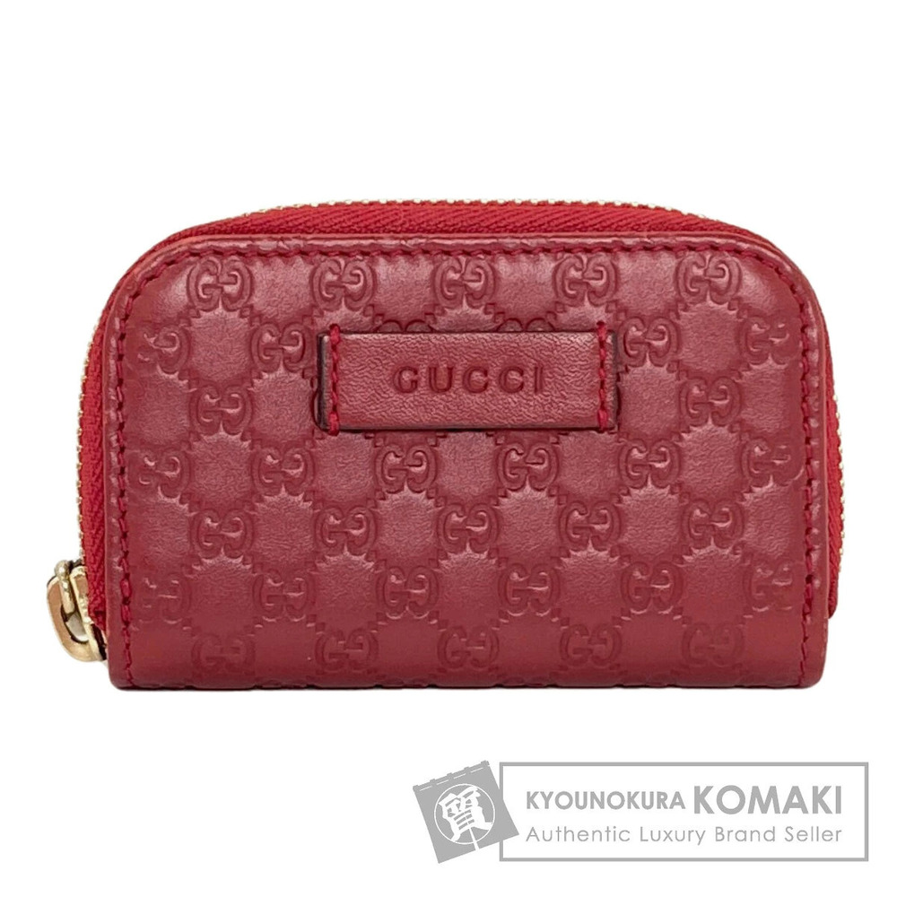 Gucci GG Signature Microssima coin case Wallet Leather